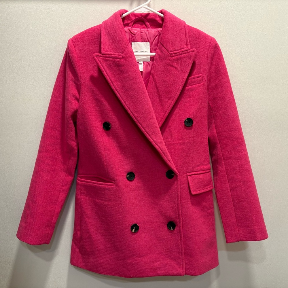 NWT Avec Les Filles Double-Breasted Wool Coat (Anthropologie)